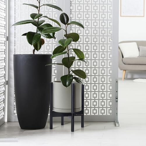 Ceramic Pot with Ebony Wood Stand