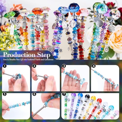 513Pcs DIY Beaded Garden Stakes (colorful)