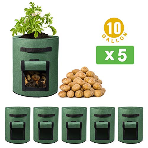 5 Pack 10 Gallon Potato Grow Bags (5 Count)