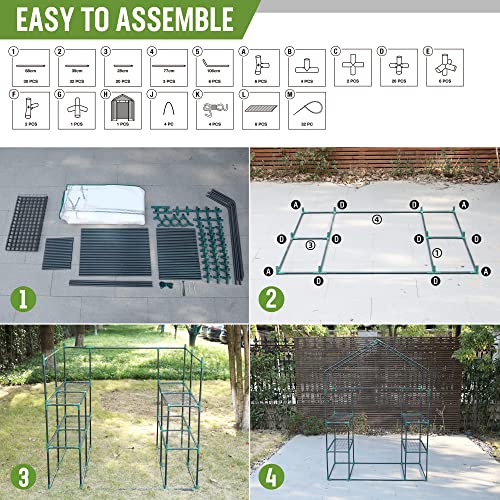 Greenhouse 56” x 56” x 77” Heavy Duty Walk