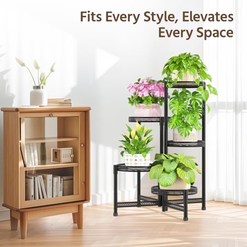 Plant Stand Indoor Outdoor Tall with 10 Inch Larger Tray