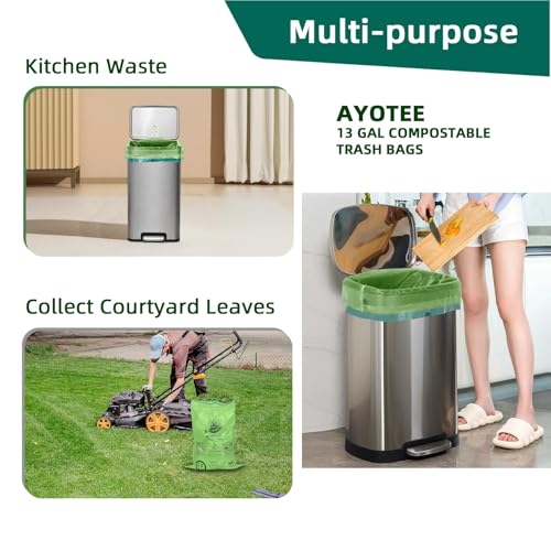 13 Gallon 100 Count Compostable Trash Bags with Home (50 Count)