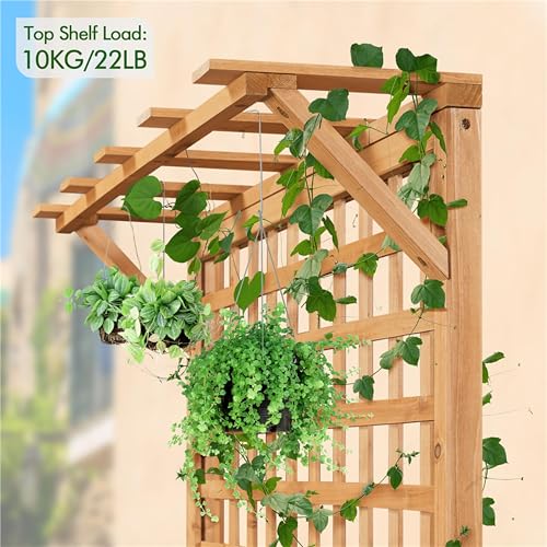 Planter Box with Trellis Raised Garden Bed for Climbing Plants (2 Count)