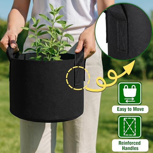 12 Pack 10 Gallon Grow Bags (12 Count)