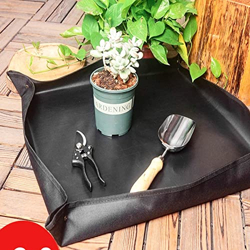 2PCS 39.4" x 39.4" Large Plant Repotting Mat Waterproof Transplanting Mat Indoor Plant Potting Mat Portable Gardening Mat Foldable Garden mat (2 Count)