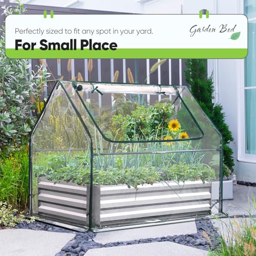Raised Garden Bed with Cover 4x2.5x1 FT