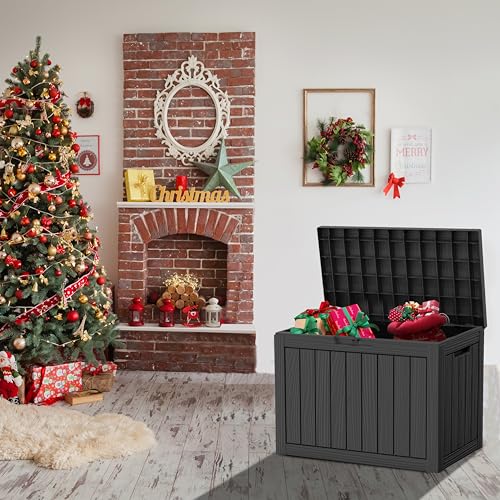 45 Gallon Outdoor Storage Box Waterproof (Black / 45 GAL)