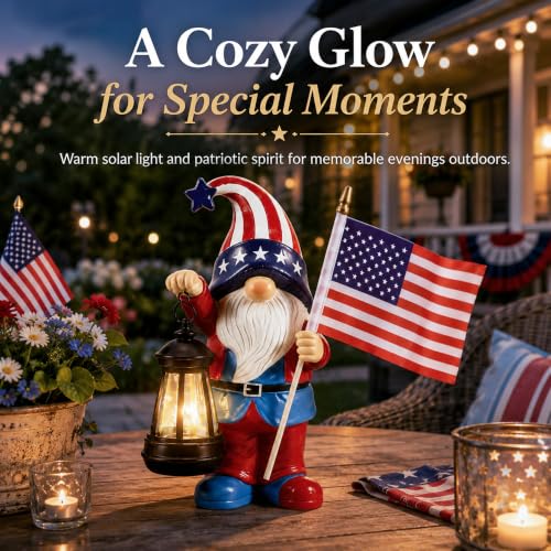Solar Patriotic Gnome Statue (Patriotic Gnome)