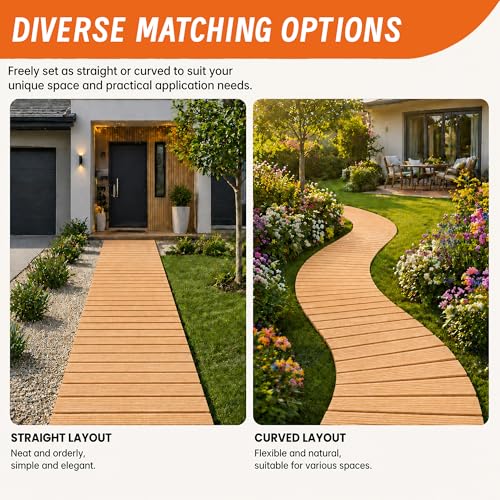 11.5FT Wooden Garden Pathway