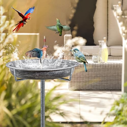 Metal Bird Bath for Outdoors Garden Birdbath Bowl