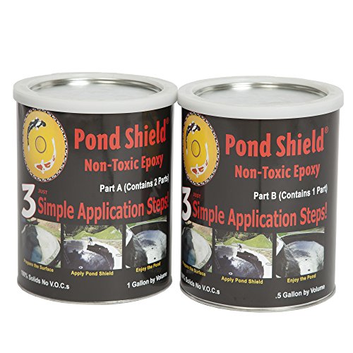 SKU-CGRAY-GAL Charcoal Gray Pond Shield 1.5 Gallon Kit Non-Toxic epoxy Coating