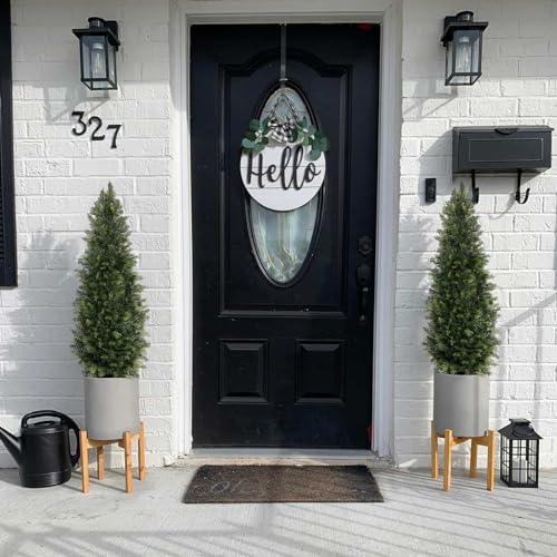 4ft Artificial Cedar Topiary Trees for Outdoor Front Porch Door (2 Count)