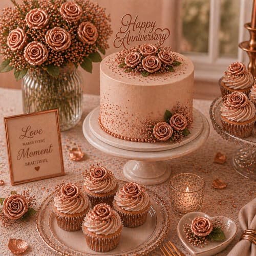 Metallic Edible Copper Roses (Copper)