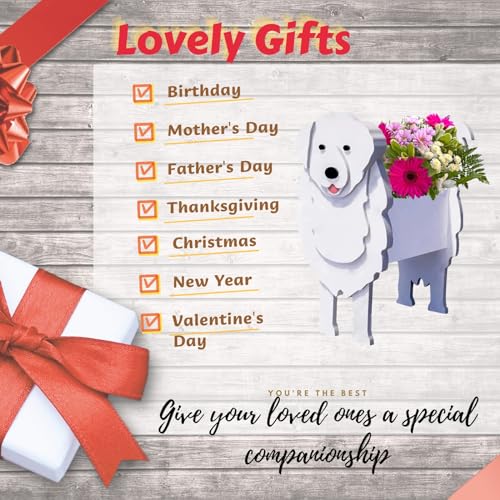 Great Pyrenees Dog Planter Pots