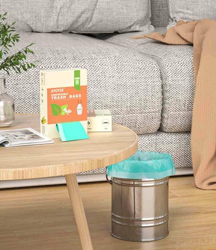Compostable Trash Bags 4 Gallon Drawstring Trash Bags (100 Count)
