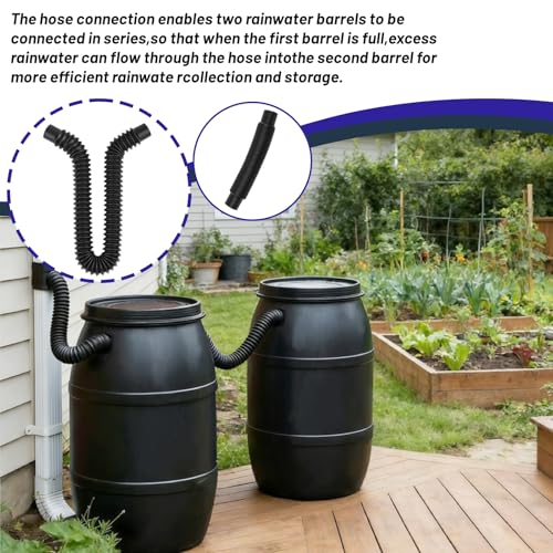 1.25" Diameter Rain Barrel Hose Connector Downspout Diverter Kit (2 Count)