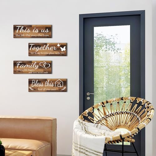 4 Pieces Home Wall Signs (4 Count)