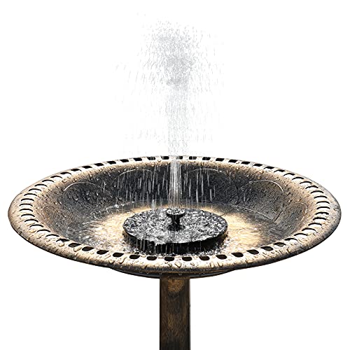Pedestal Bird Bath with Solar Fountain