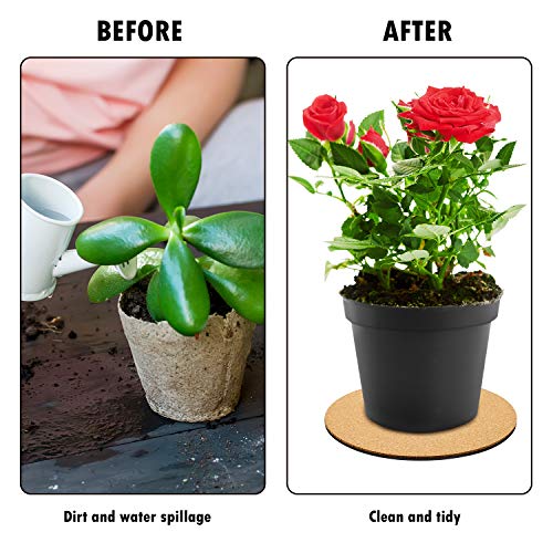 3 Pieces Cork Plant Mat Round 6