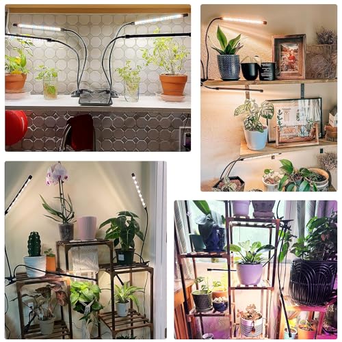 Grow Lights for Indoor Plants (2 Head 2 Pack)