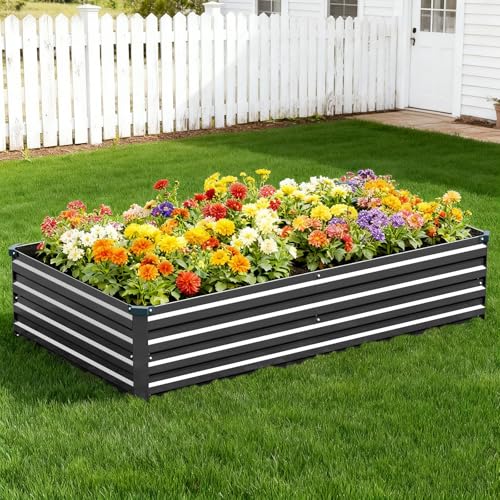 2PCS 10x3x1ft Galvanized Raised Garden Beds Kit (2 Count)