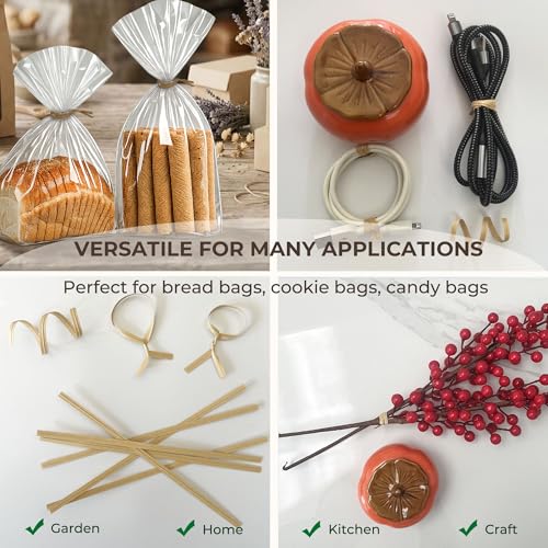 500 PCS Kraft Paper Twist Ties