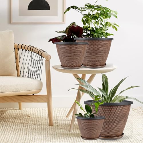 4 Pack 8 inch Plant Pot (4 Count)