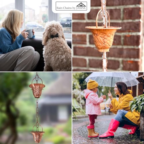 8.5 ft Grape Leaf Vineyard Cups Pure Copper (copper 8005)