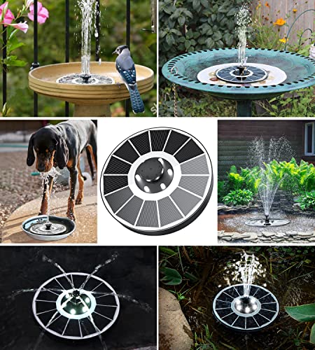 Solar Fountain Glass Panel with 2200 mah Battery