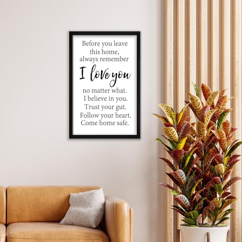 Before You Leave This Home Wall Decor Art (24"L x 16"W / Before You Leave This Home(Black))