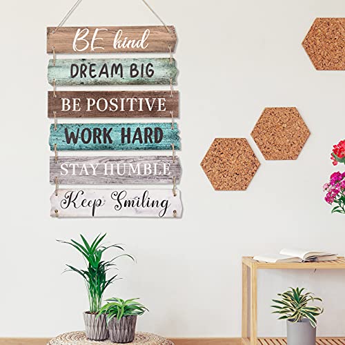 6 Pcs Positive Quotes Wall Hanging Plaque Sign (6 Count)