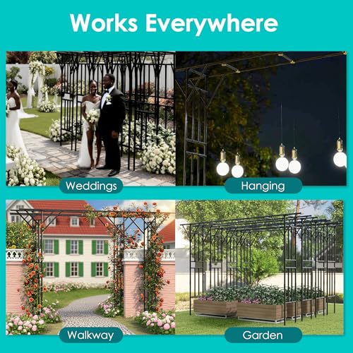 Flat Top Garden Arch Trellis (Extra Large / Black)