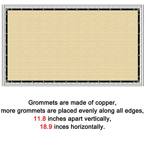 5 ft x 50 ft Privacy Screen Fence Heavy Duty Fence Cover Sand (250 Sq Ft)