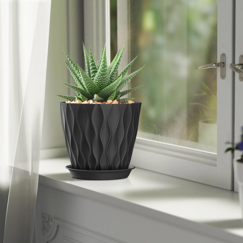 7 Inch Plant Pots 5 Pack (5 Count)