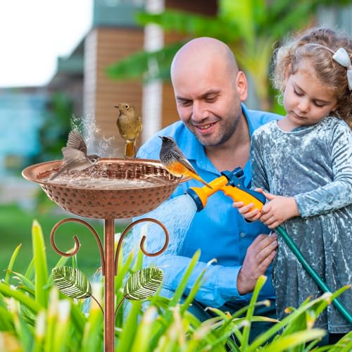 Metal Bird Bath for Outside Garden Birdbath Bowl