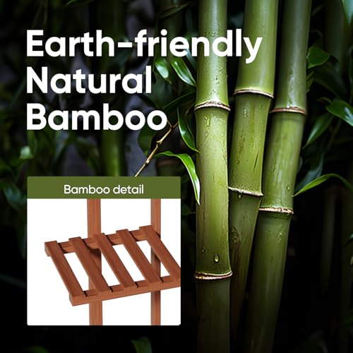 55 Inch Tall Bamboo Plant Stand for Indoor (8 Count)
