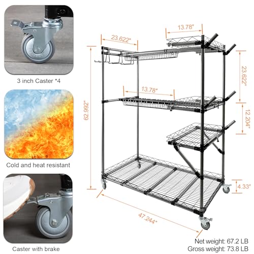BIG Garden Tool Organizer with Wheels