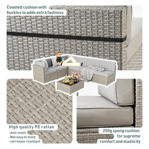 7 Piece Outdoor Sectional Furniture Set (7 Count)