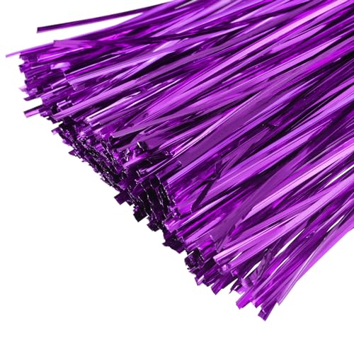 750 Pcs 6" 15cm Foil Twist Ties (6-inch / Purple)