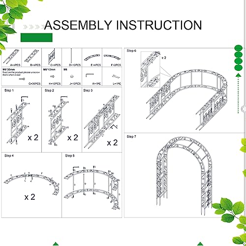 Metal Garden Arbor Trellis