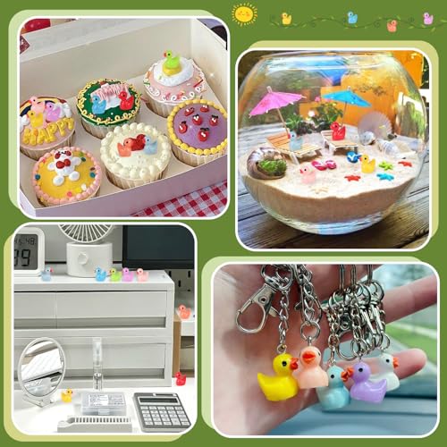 200PCS Colorful Mini Ducks Little Resin Ducks (200 Count)