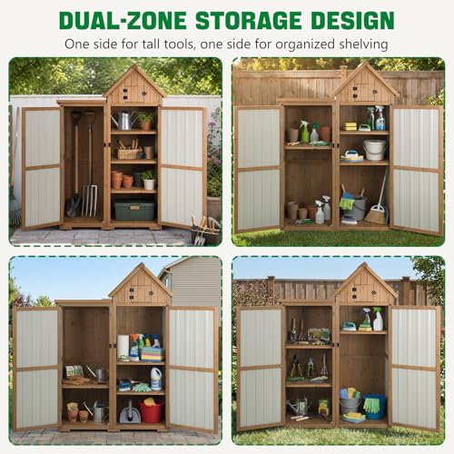 Outdoor Storage Cabinet (Black / 44" x 28" x 67")