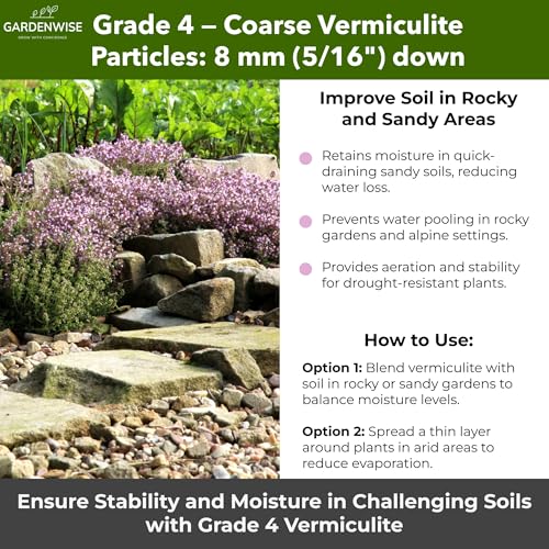 Organic Coarse Vermiculite for Indoor Gardening Plants and Mushrooms (96 Ounce)