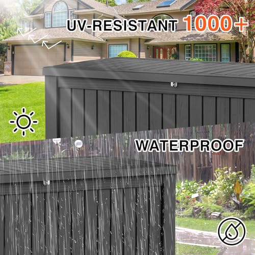 180 Gallon Lockable Resin Outdoor Storage Box