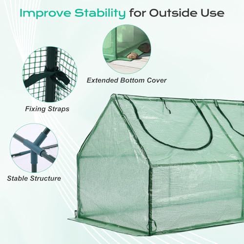 6x3x3 FT Mini Greenhouse with Roll (Green / 6x3x3 FT)