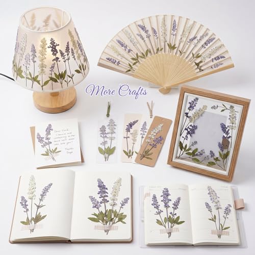 48 Pcs Natural Dried Pressed Garden Sage Flowers for Cake Decorating (Garden Sage)