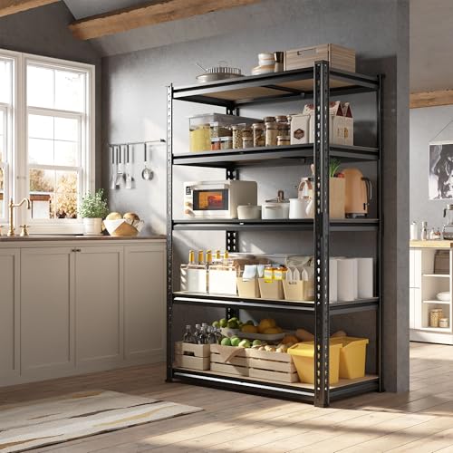 5 Tier Storage Shelves Adjustable Shelving Units for Garage Home