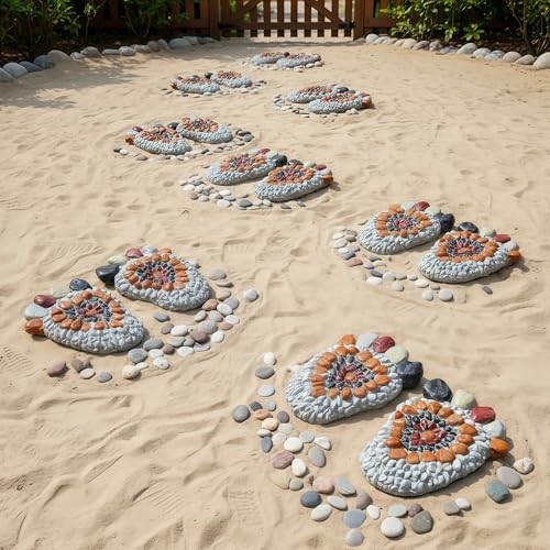 Horticultural Decoration Step Stone Footprint River Pebble 2 (2 Count)