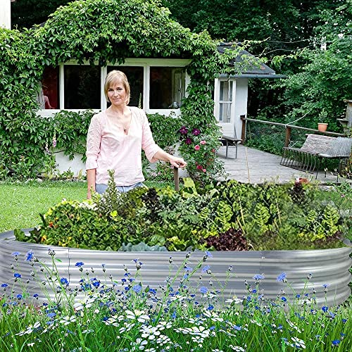 2Pcs Galvanized Raised Garden Bed Kit (2 Count)