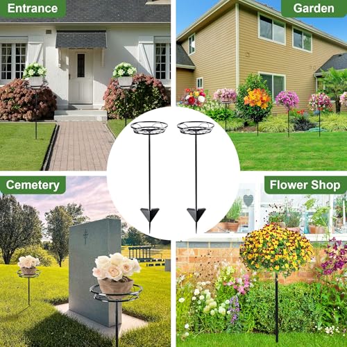 4 Pack Adjustable Outdoor Flower Pot Stand (4 Count)
